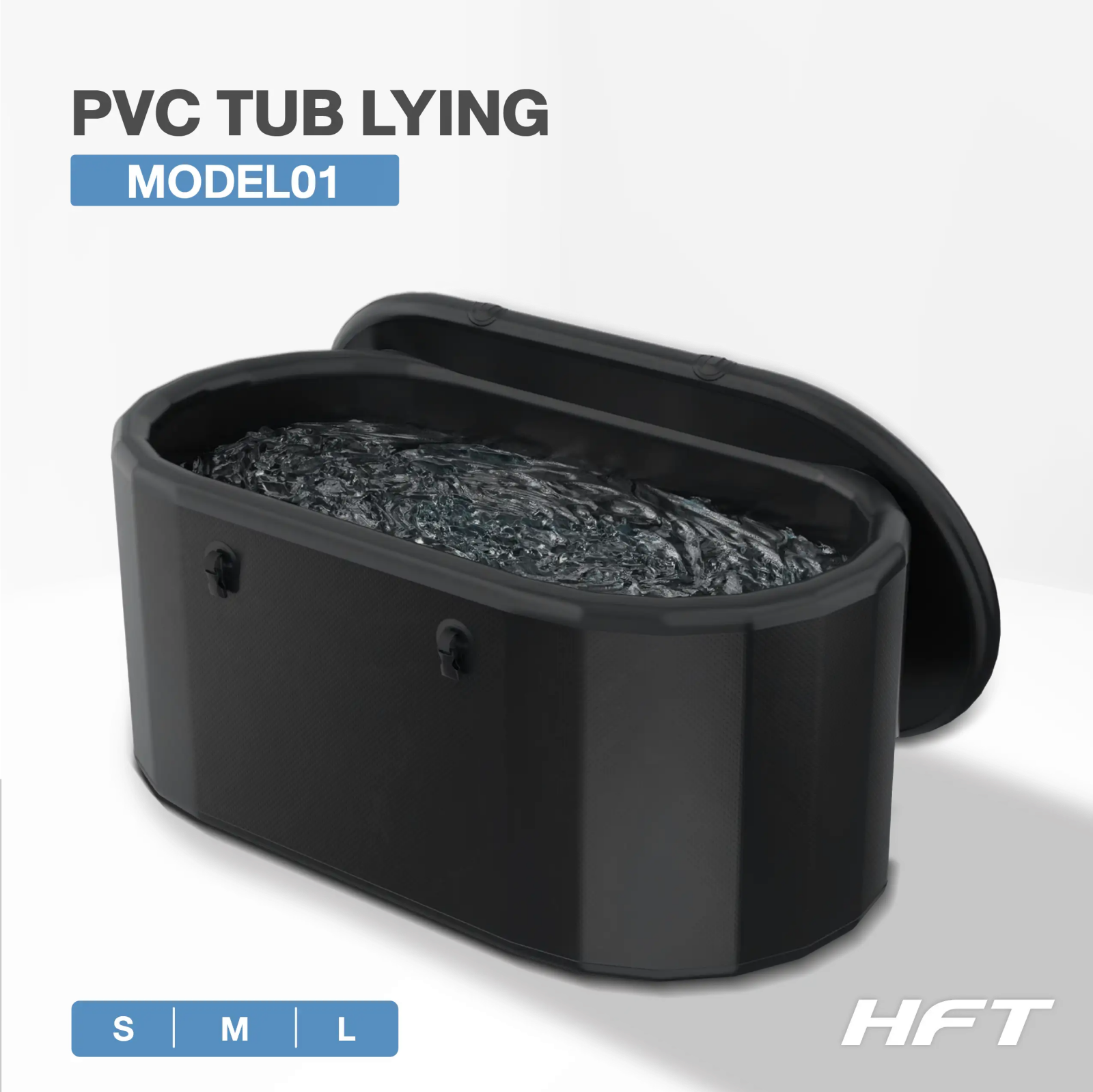 อ่างแช่น้ำเย็น HOMEFITTOOLS รุ่น MODEL01 ไซส์ M PVC TUB LYING แบบนอน ทรงโค้ง_7